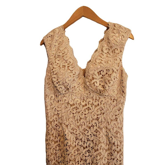 Marina dress- gold lace - size 8 - Picture 2 of 8